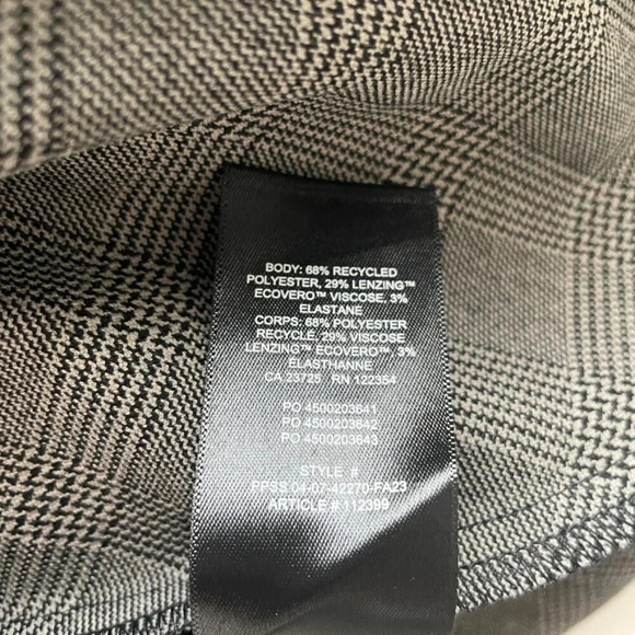 Aritzia Wilfred Devotion Twill Maxi Slip Skirt Lyle White/Black Check Size 10 - Picture 12 of 12